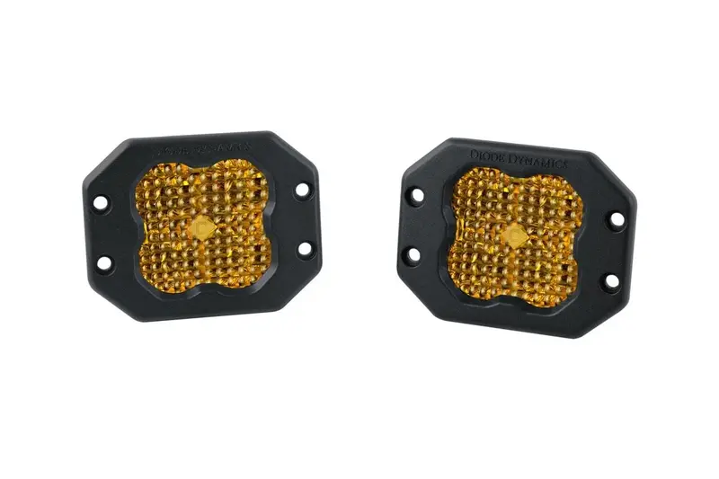 Diode Dynamics Stage Series 3” Sae Yellow Pro Flush Mount Led Pod - Pair 3