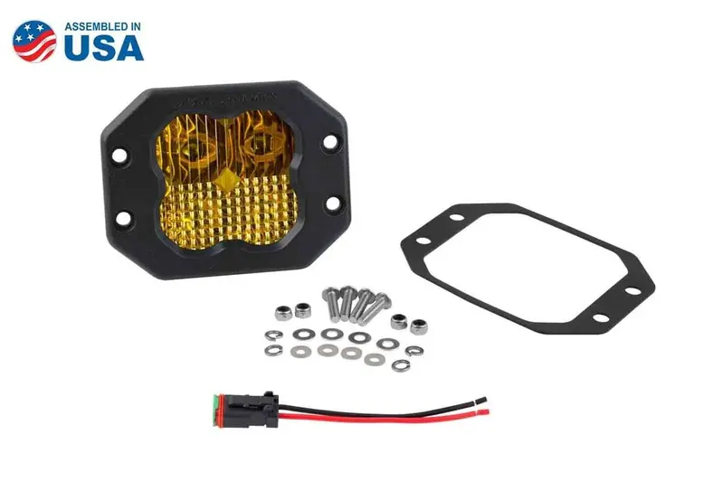 Diode Dynamics Stage Series 3” Sae Yellow Sport Flush Mount Led Pod - Single 1