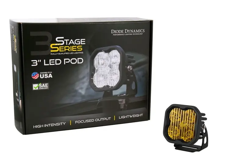 Diode Dynamics Stage Series 3” Sae Yellow Sport Led Pod - Single 2