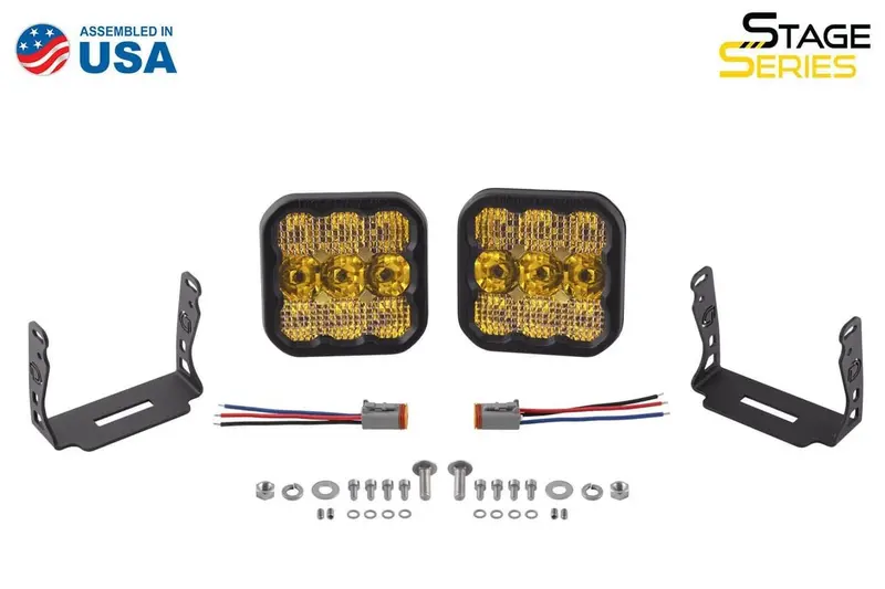 Diode Dynamics Stage Series 5” Yellow Sport Led Pod - Pair 1