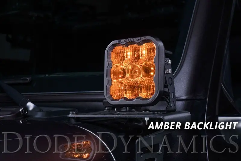 Diode Dynamics Stage Series 5” Yellow Sport Led Pod - Pair 2