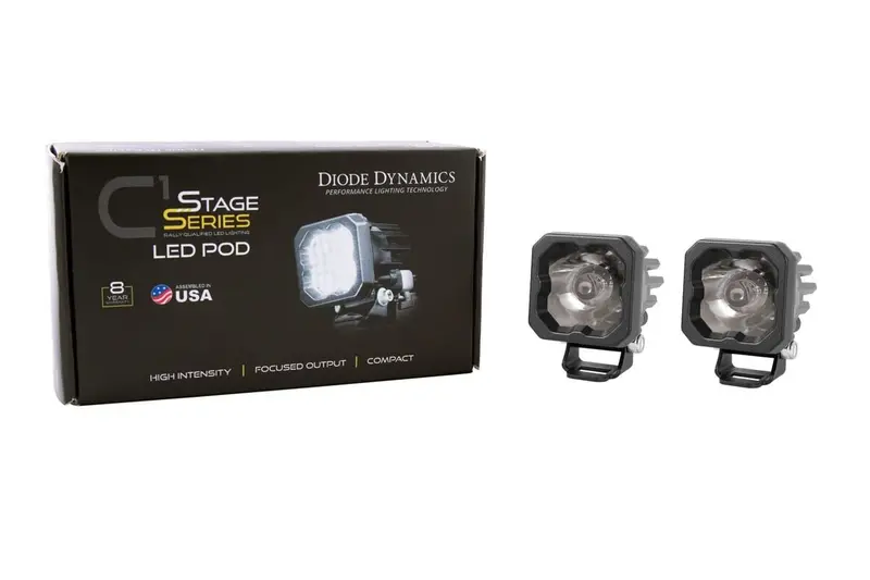 Diode Dynamics Stage Series C1 White Pro Standard Led Pod - Pair 2