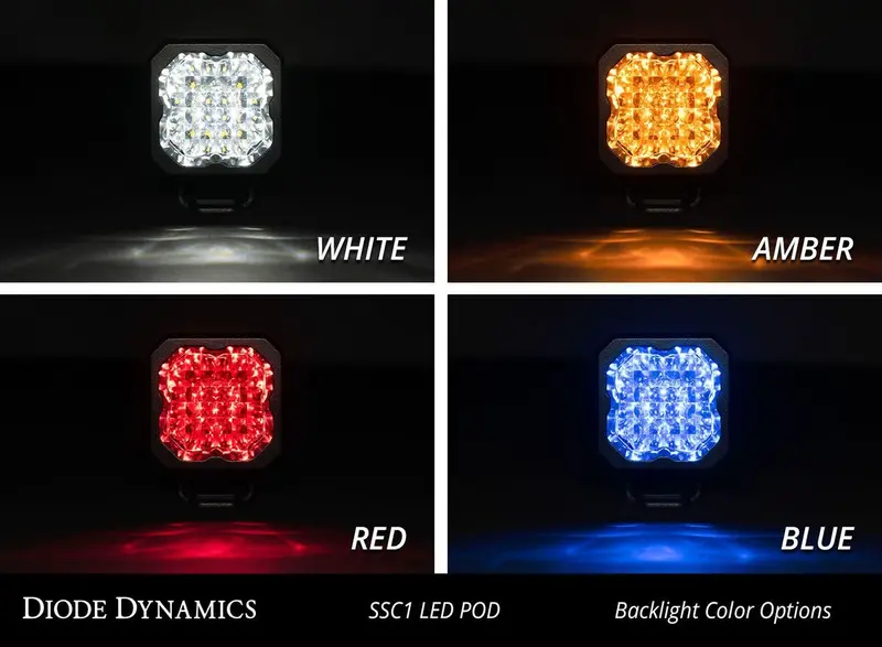 Diode Dynamics Stage Series C1 White Pro Standard Led Pod - Pair 6
