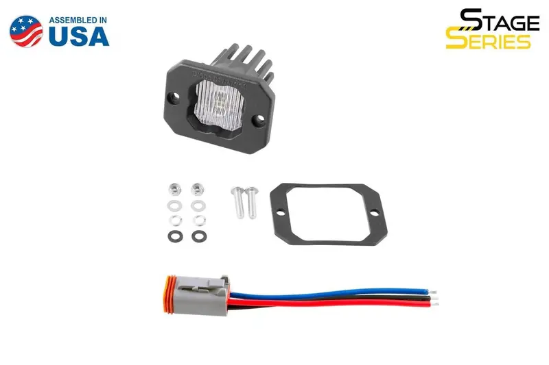 Diode Dynamics Stage Series C1 White Sae Fog Flush Mount Led Pod - Single 1