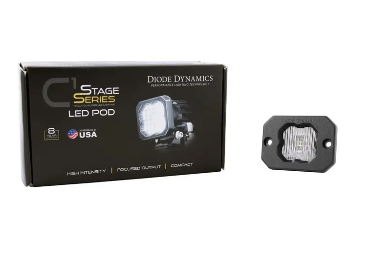 Diode Dynamics Stage Series C1 White Sae Fog Flush Mount Led Pod - Single 2