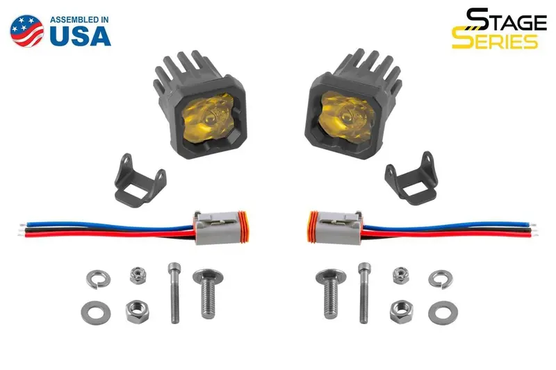 Diode Dynamics Stage Series C1 Yellow Pro Standard Led Pod - Pair 1