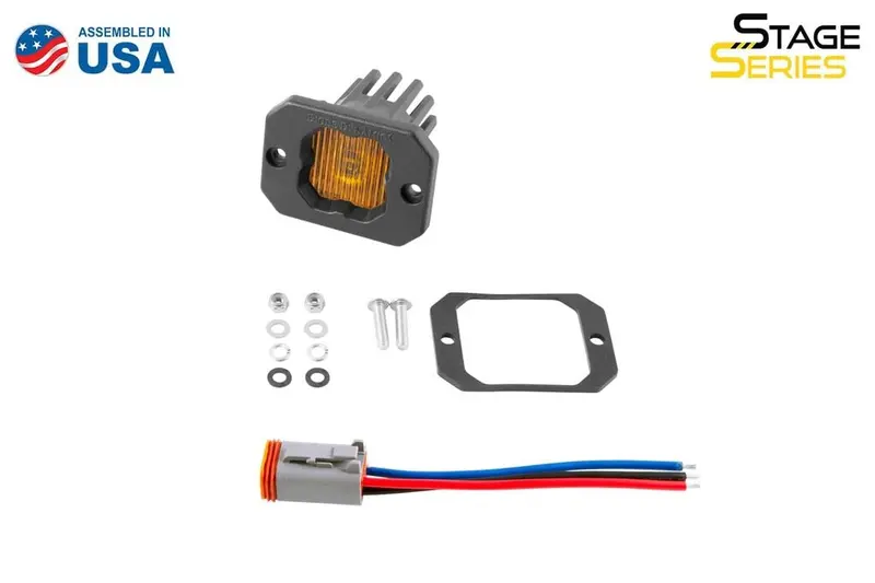 Diode Dynamics Stage Series C1 Yellow Sae Fog Flush Mount Led Pod - Single 1