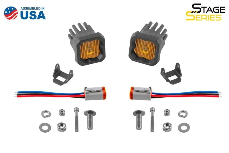 Diode Dynamics Stage Series C1 Yellow Sae Fog Standard Led Pod - Pair 1