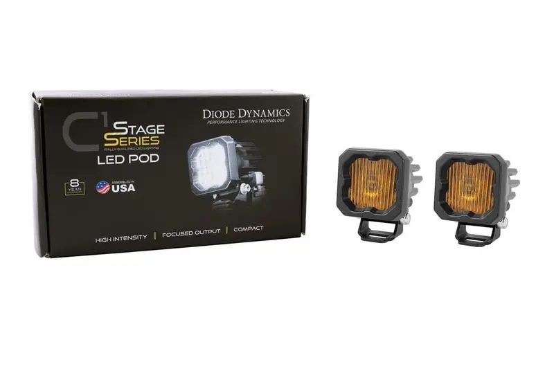 Diode Dynamics Stage Series C1 Yellow Sae Fog Standard Led Pod - Pair 2