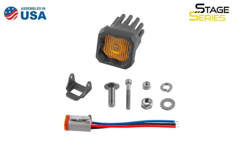 Diode Dynamics Stage Series C1 Yellow Sae Fog Standard Led Pod - Single 1