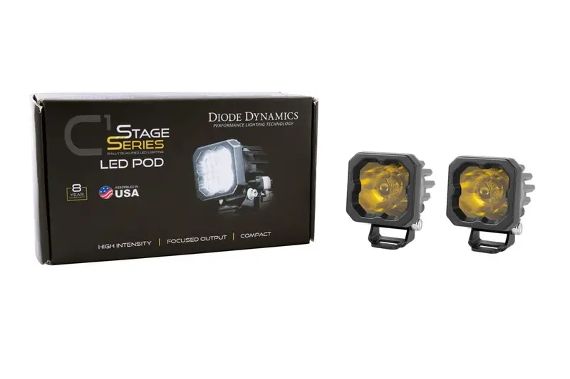 Diode Dynamics Stage Series C1 Yellow Sport Standard Led Pod - Pair 2