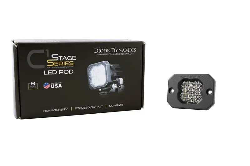 Diode Dynamics Stage Series C1r White Flood Flush Mount Led Pod - Single 2