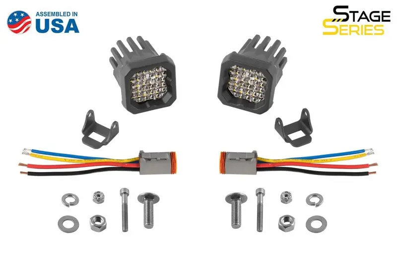 Diode Dynamics Stage Series C1r White Flood Standard Led Pod - Pair 1