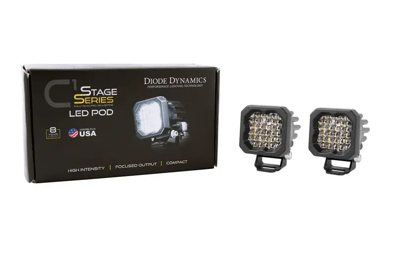 Diode Dynamics Stage Series C1r White Flood Standard Led Pod - Pair 2