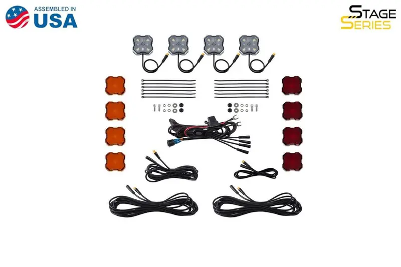 Diode Dynamics Stage Series Single-Color Led Rock Light Kit - 4-Pack 2