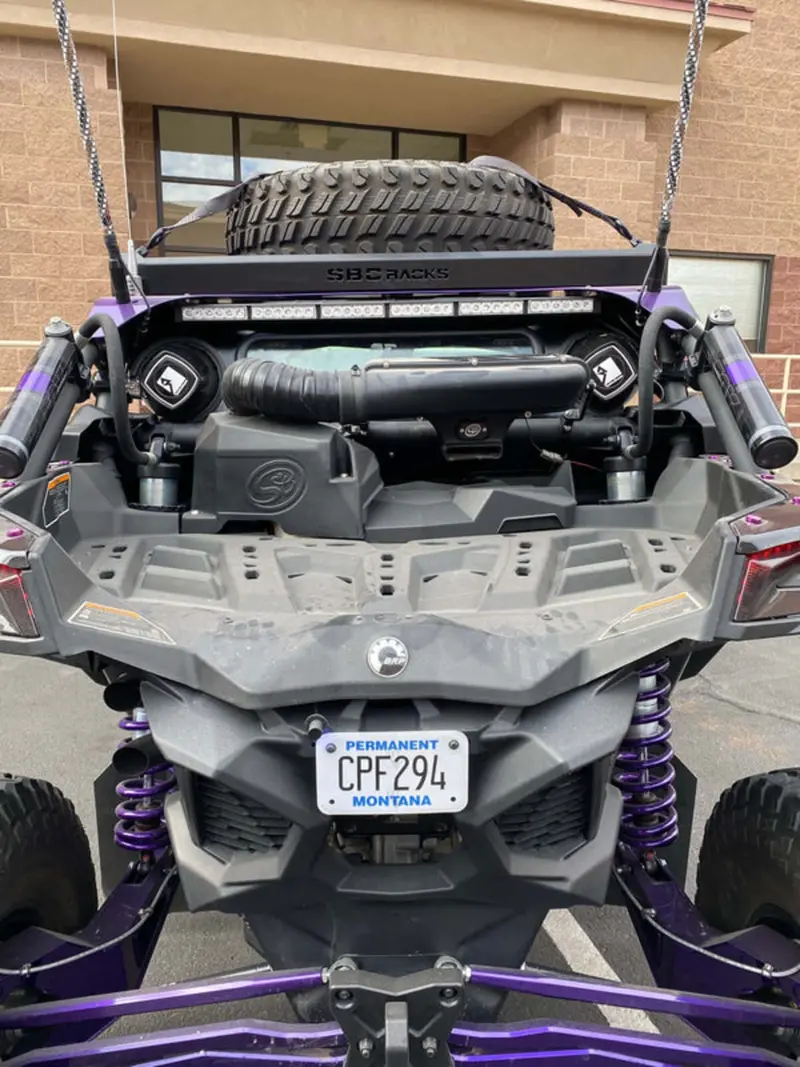 Dirt Warrior Accessories '16+ Can-Am Maverick X3 Cut-Out Rear Windshield W/Speaker 2