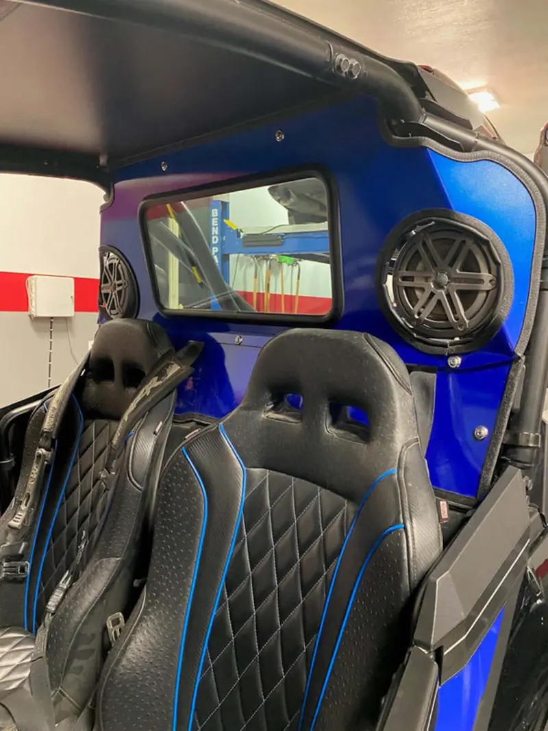 Dirt Warrior Accessories '18+ Polaris Rzr Xp Turbo S Rear Windshield W/ Speakers Cut-Out 1