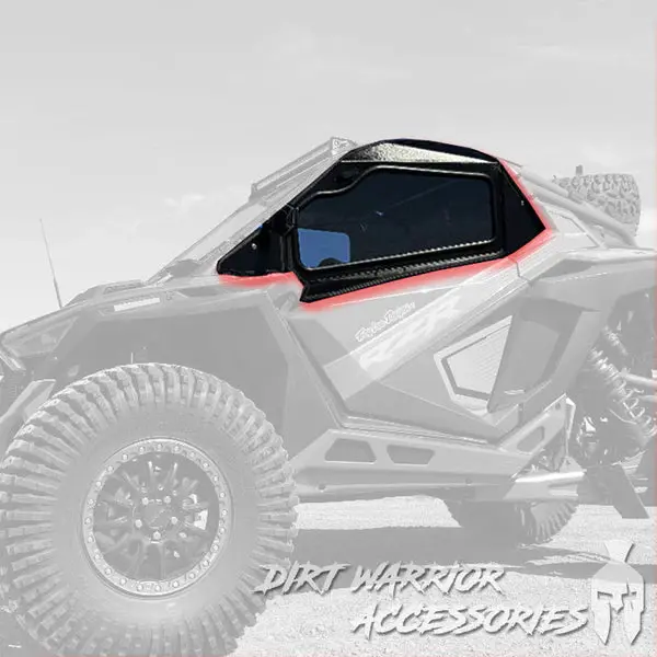 Dirt Warrior Accessories 2022-24 Polaris Rzr Pro R 2-Seat Cab Enclosure Upper Side Doors Panels 2