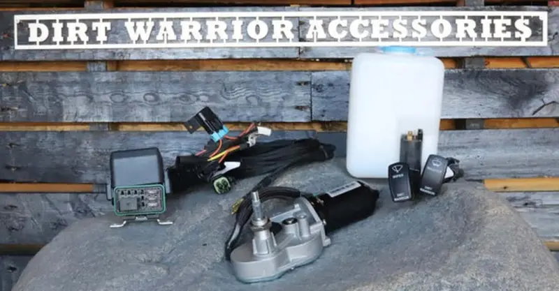 Dirt Warrior Accessories '22+ Polaris Rzr Pro R Electric Windshield Wiper Kit 1