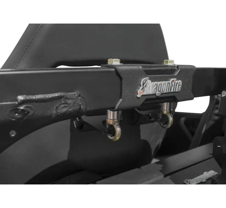 Dragonfire Racing Polaris General Harness Anchors, Black, Bolt-On Kit 1