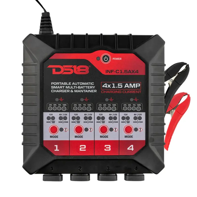 Ds18 4 X 1.5 Amp Automatic Smart Lithium & Agm Battery Charger & Maintainer 1