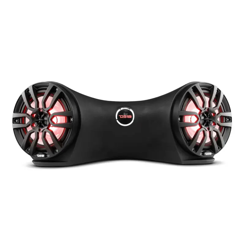 Ds18 8" Dual Flat Mount Sound Bar Enclosure W/ 250 Watts Rms Rgb Led Lights 1