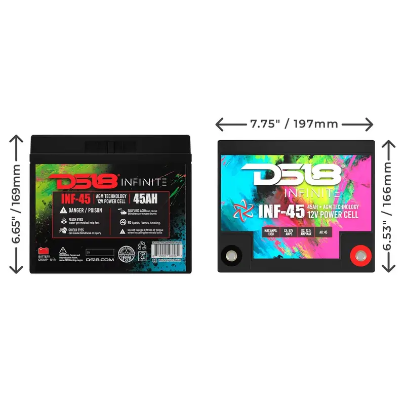 Ds18 Infinite 45 Ah Agm Power Cell Battery 2