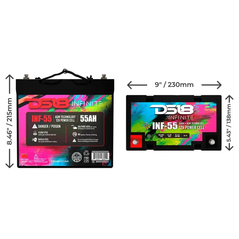 Ds18 Infinite 55 Ah Agm Power Cell Battery 2