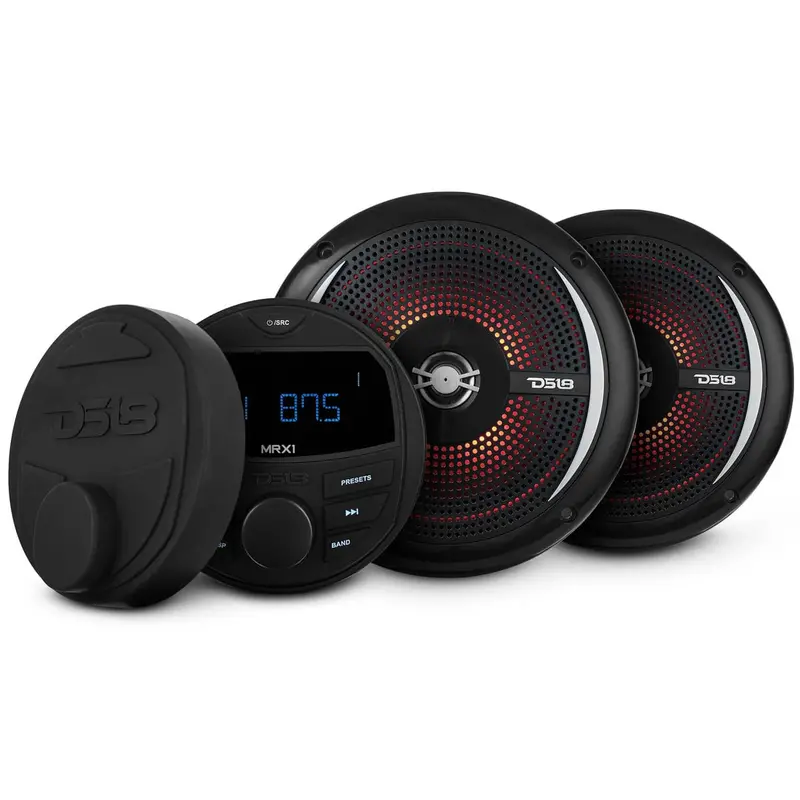 Ds18 Mrx1 Head Unit & 6.5" Marine Speaker Package 1