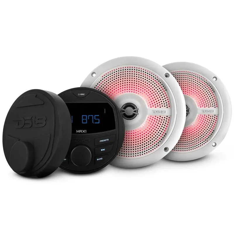 Ds18 Mrx1 Head Unit & 6.5" Marine Speaker Package 2