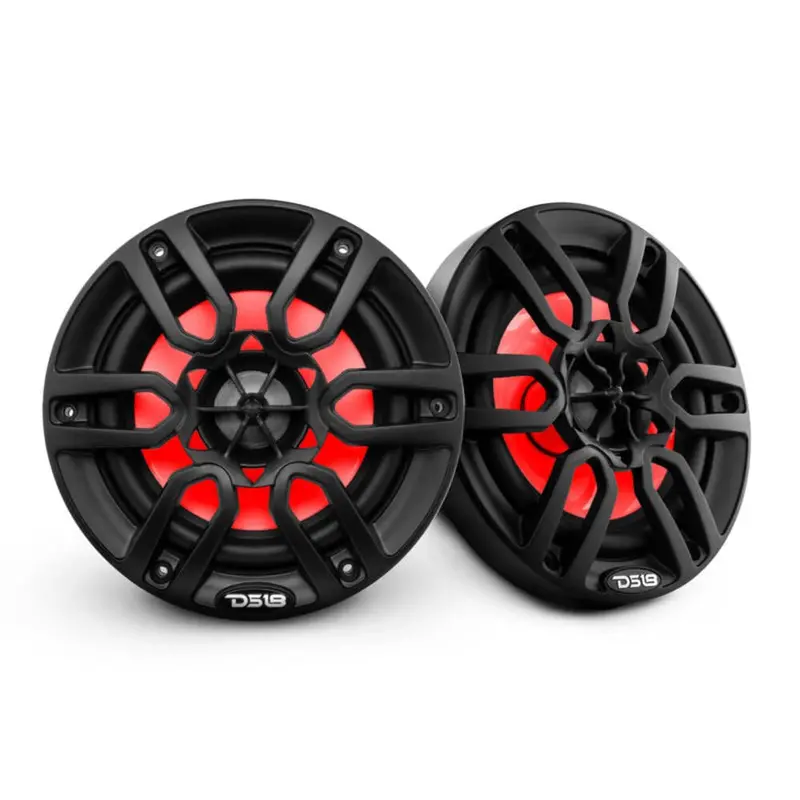 Ds18 Nxl 6.5" 2-Way Coaxial Marine Speaker W/ 100 Watts Rms 4-Ohm Rgb Led Lights 1