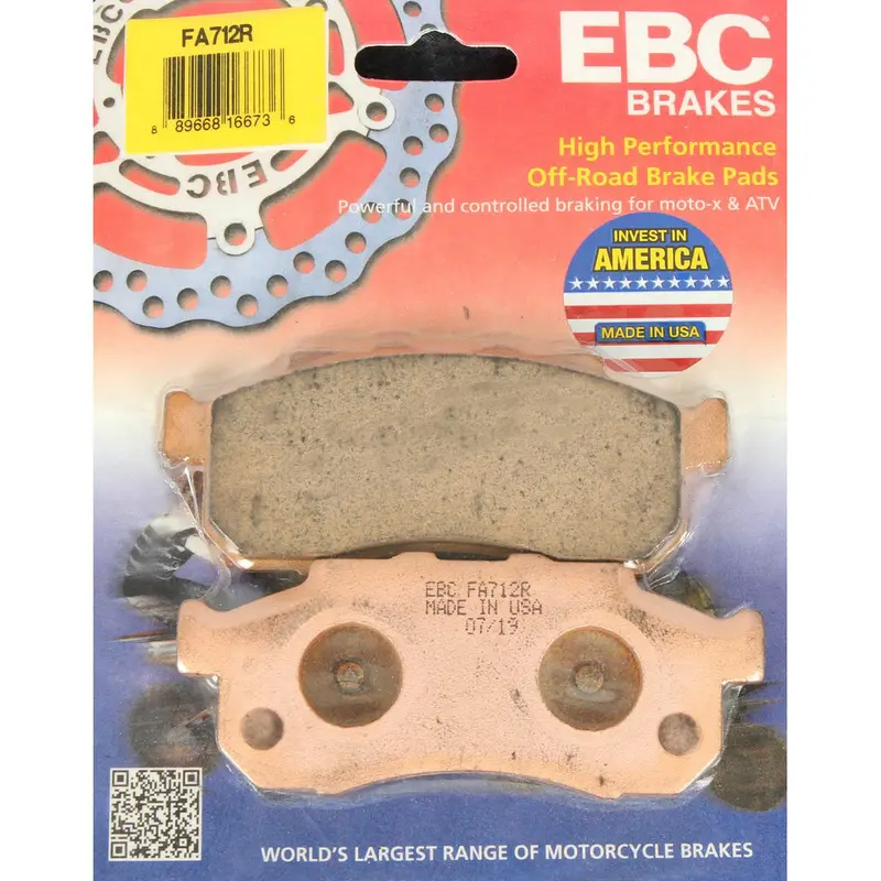 Ebc Honda Pioneer 500/700 Long-Life Sintered R-Series Brake Pads - Metallic Front 1