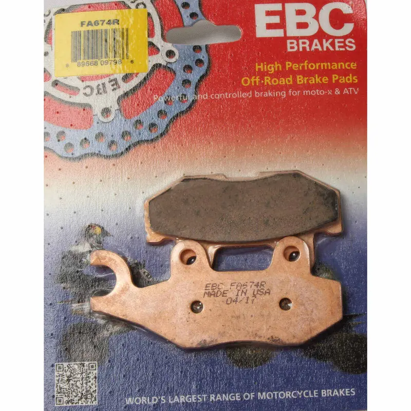 Ebc Yamaha Viking/Wolverine Long-Life Sintered R-Series Brake Pads - Metallic Rear Left 1