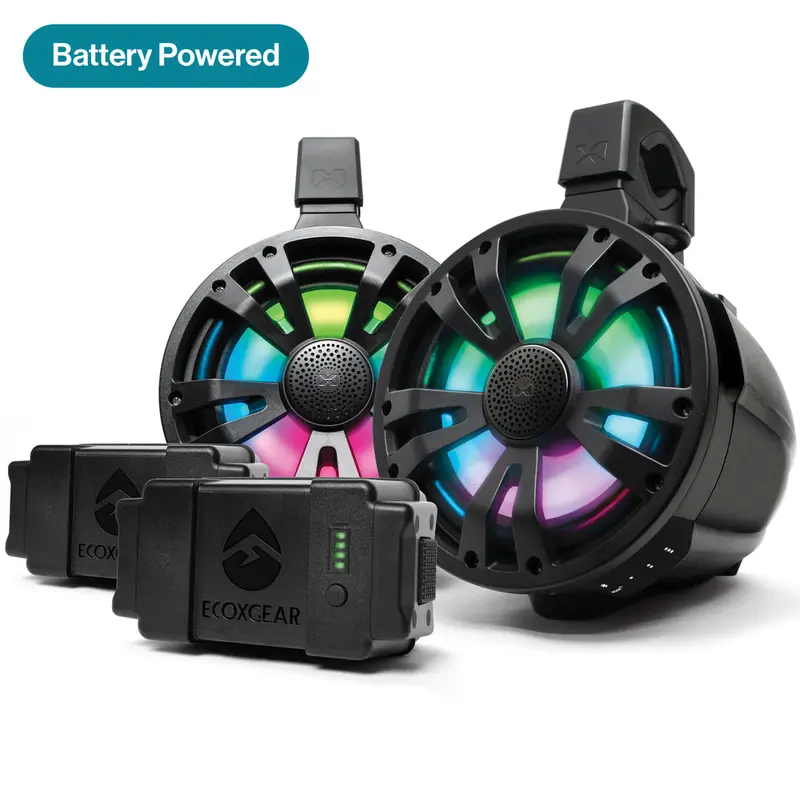 Ecoxgear Tbb8 - 2 Battery Powered Bluetooth Amplified Extremetower Speakers 1
