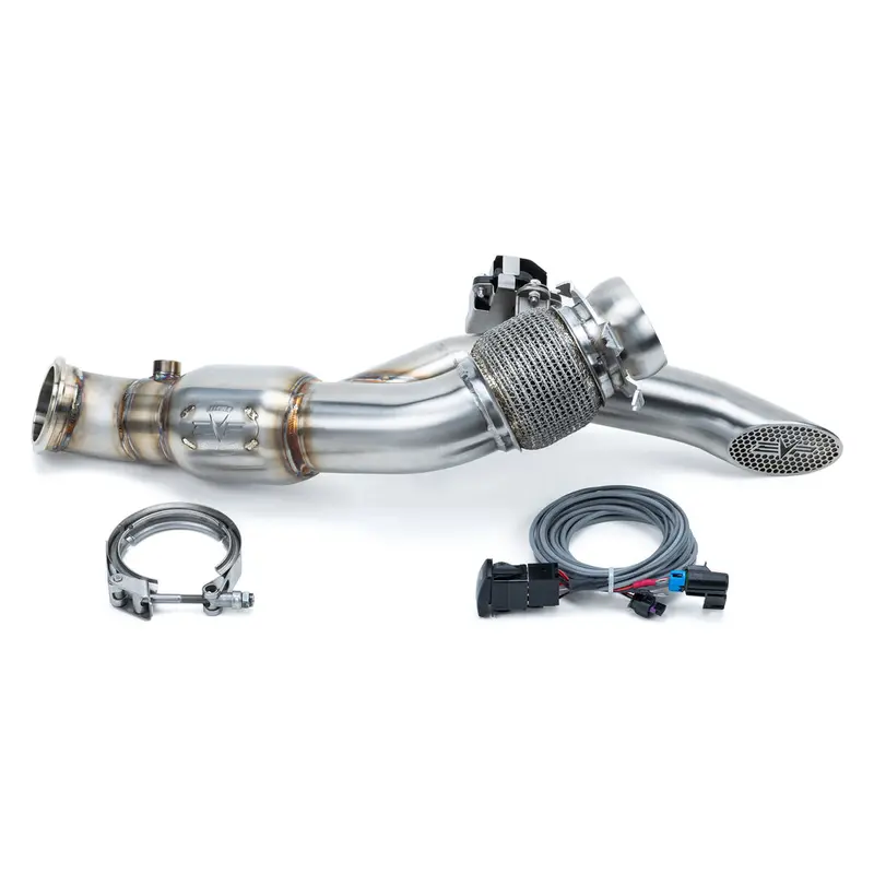 Evo Can-Am Maverick R Racing Shocker Electric Side-Dump Down Pipe W/ Bullet Muffler 1