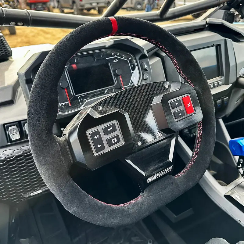 Evo Polaris Rzr Mode Multifunction Steering Wheel & Quick-Release Hub Adapter Kit 2