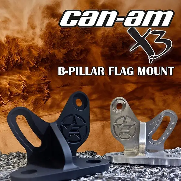 Evotech Motorsports Can-Am X3 B-Pillar Dual Whip Flag Mount 3