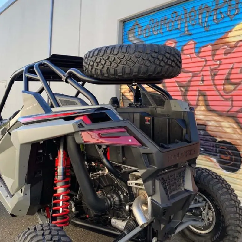 Factory Utv Polaris Rzr Turbo R / Pro S 2 Seat Dual Clamp Spare Tire Mount 1