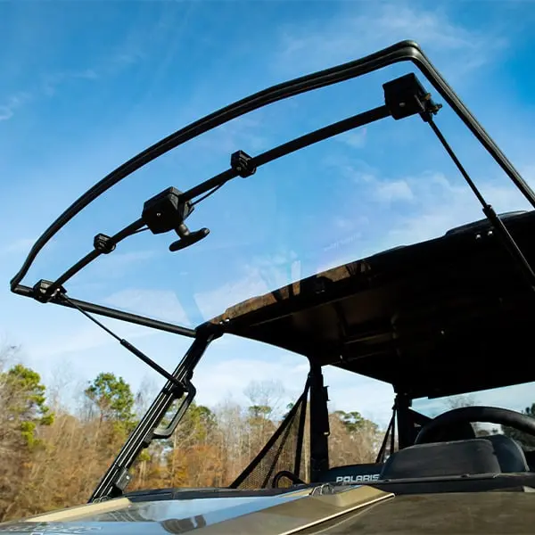Falcon Ridge Polaris Ranger Full-Size Pro Fit Velocity Flip Up Hard Coated Windshield 2