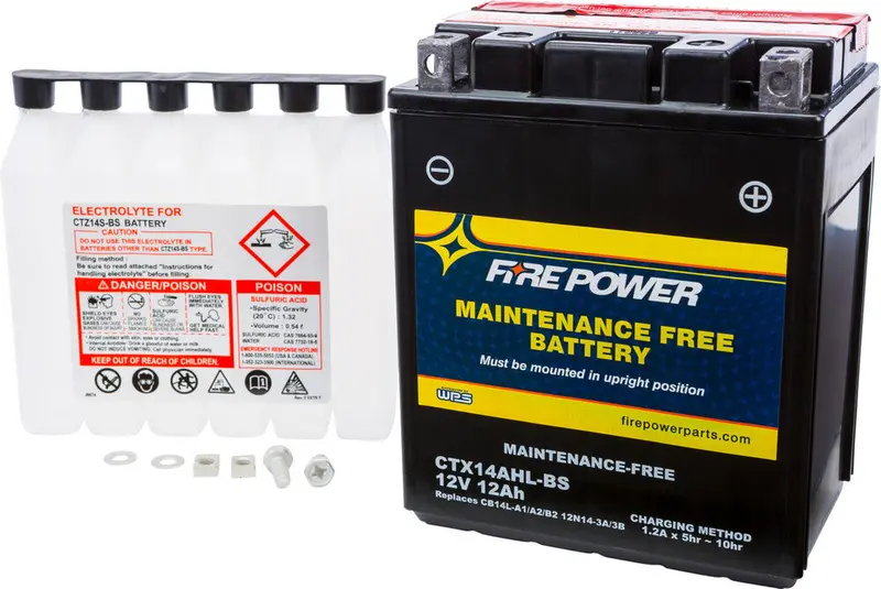 Fire Power Maintenance Free Sealed Battery Ctx14ahl-Bs 1