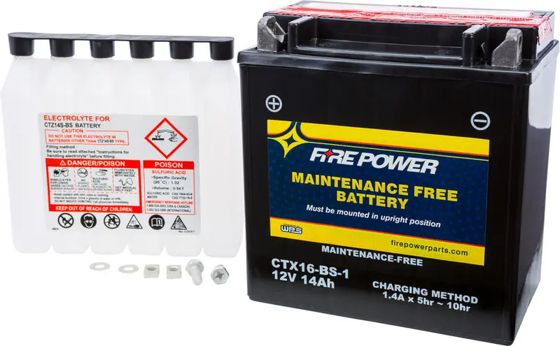 Fire Power Maintenance Free Sealed Battery Ctx16-Bs-1 1