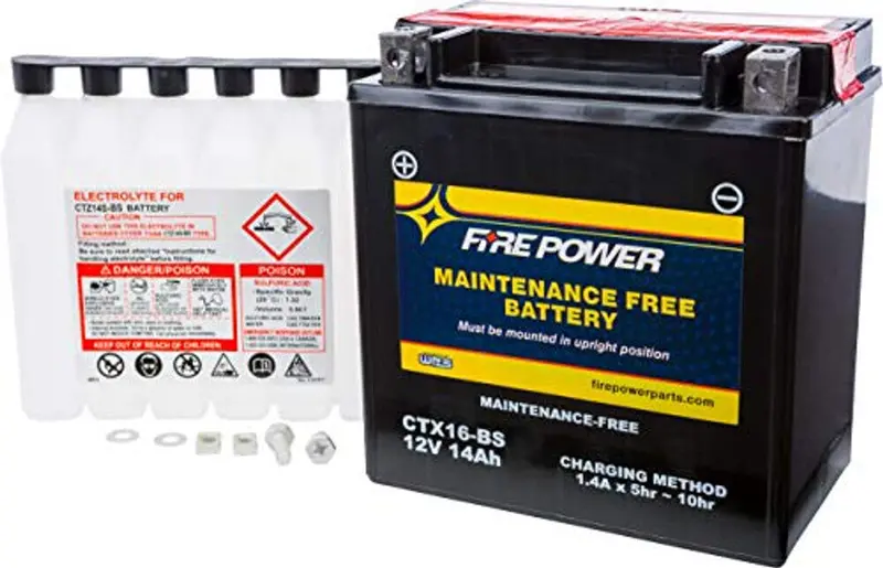 Fire Power Maintenance Free Sealed Battery Ctx16-Bs 1