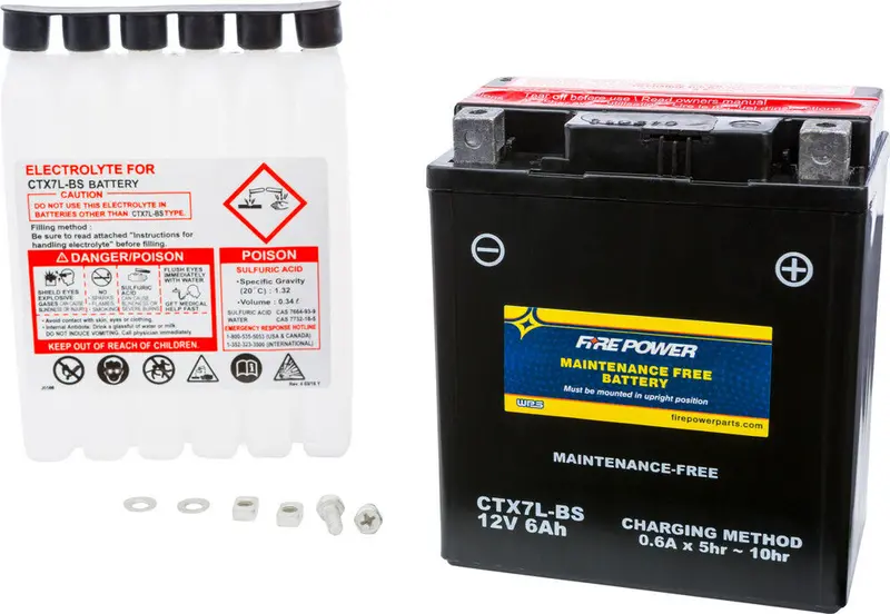 Fire Power Maintenance Free Sealed Battery Ctx7l-Bs 1