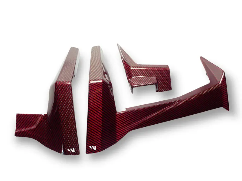 Fourwerx ’20+ Polaris Rzr Pro Xp / Pro R Red Weave Carbon Fiber 3Pc Dash Trim Kit 2