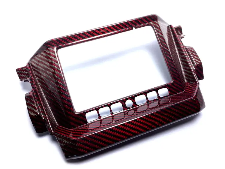 Fourwerx 20+ Polaris Rzr Pro Xp/Pro R Red Weave Carbon Fiber Ride Command Surround 1