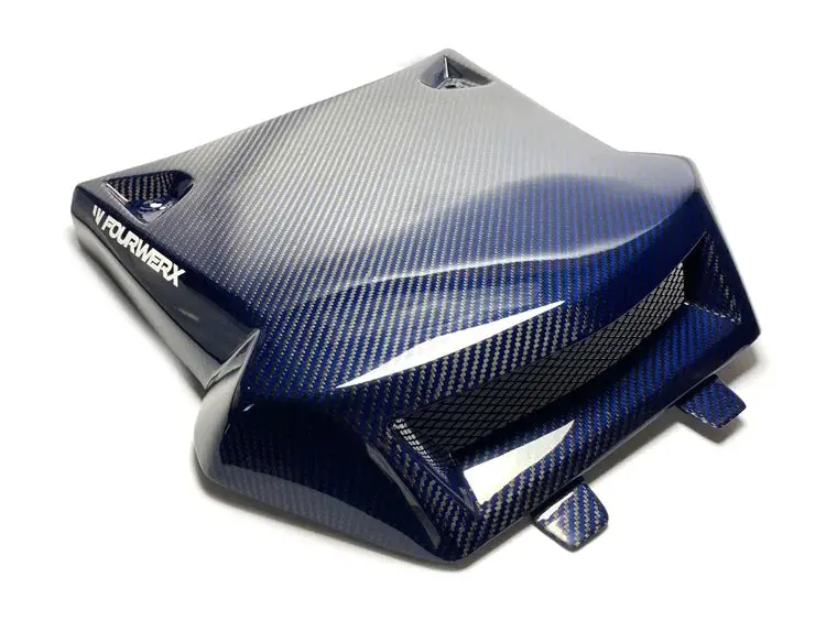 Fourwerx 20+ Polaris Rzr Pro Xp/Pro R – V2 Blue Weave Carbon Fiber Hood 1