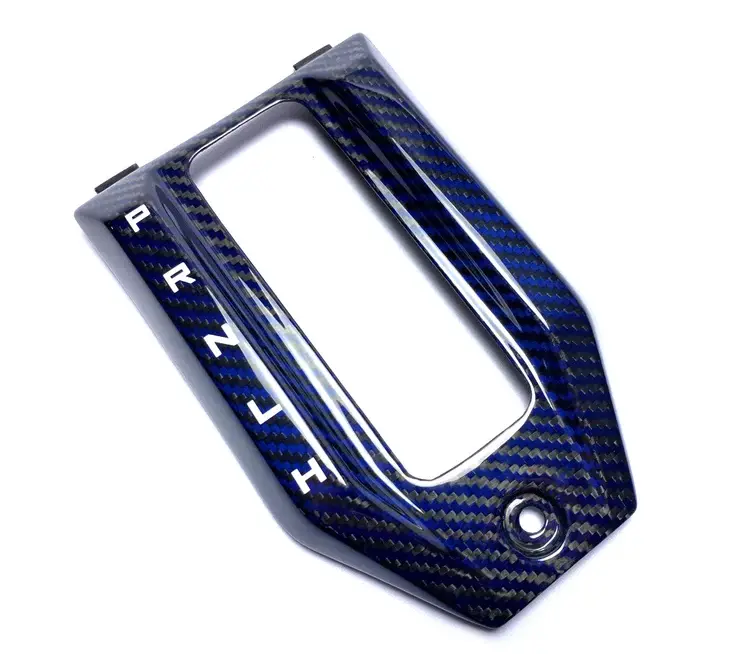 Fourwerx 2020+ Polaris Rzr Pro Xp/Pro R Blue Carbon Fiber Shifter Surround 1