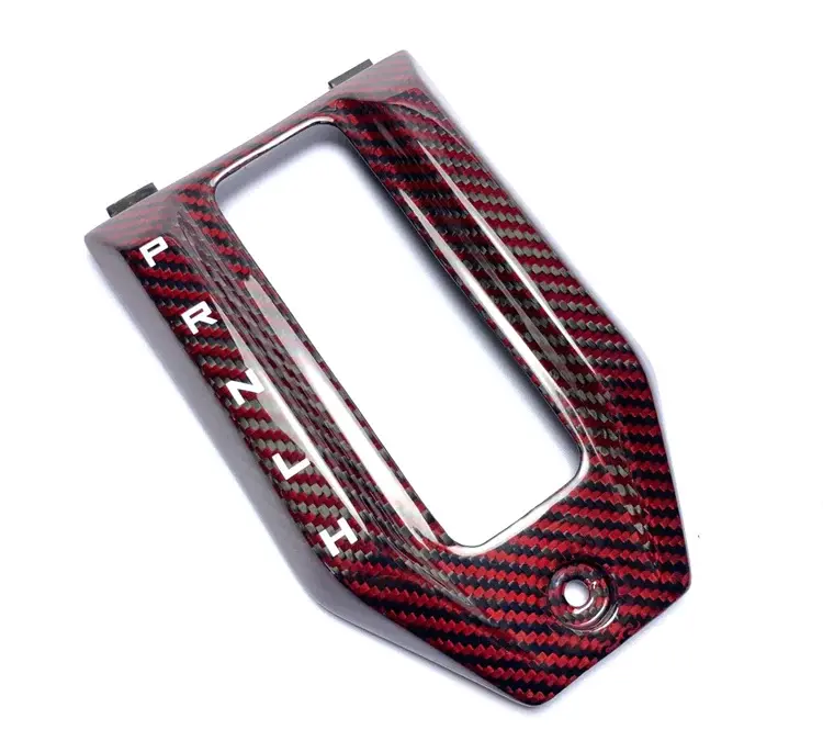 Fourwerx 2020+ Polaris Rzr Pro Xp/Pro R Red Carbon Fiber Shifter Surround 1