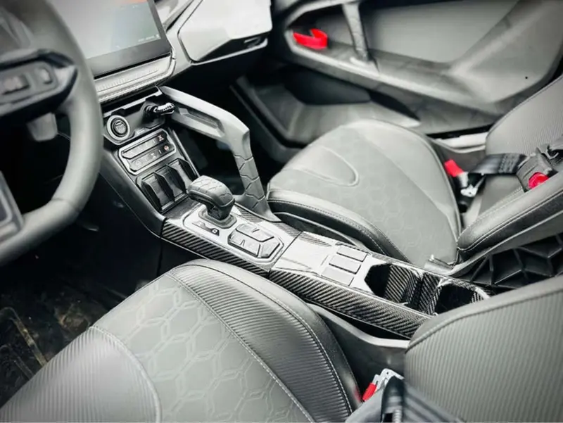 Fourwerx Can-Am Maverick R Carbon Fiber Front Center Console - 2 Piece 2
