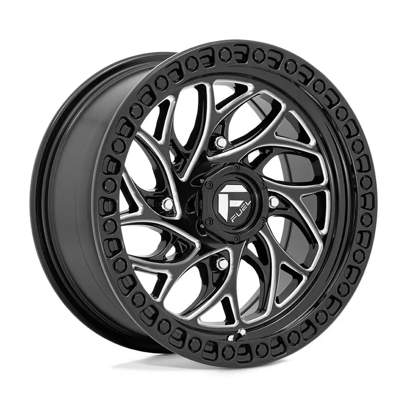 Fuel D741 Runner Utv Non-Beadlock Gloss Black Milled 6